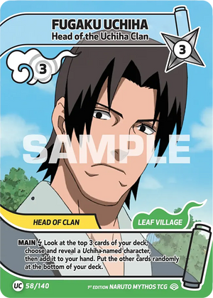 Naruto Mythos TCG - Shinobi Shiren - Fugaku Uchiha - (Head of the Uchiha Clan) - SS-058-UC - Uncommon