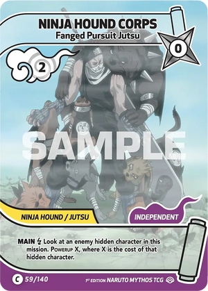 Naruto Mythos TCG - Shinobi Shiren - Ninja Hound Corps - (Fanged Pursuit Jutsu) - SS-059-C - Common