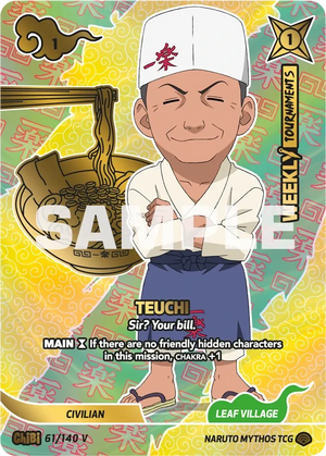 Naruto Mythos TCG - Shinobi Shiren - Teuchi - ("Sir? Your bill.") - SS-061-CHIBIV - Chibi V