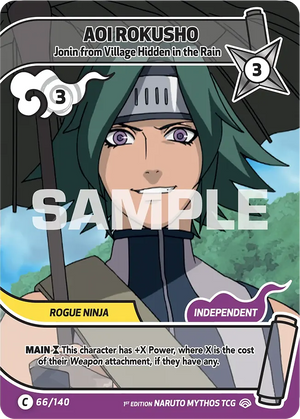 Naruto Mythos TCG - Shinobi Shiren - Aoi Rokusho - (Jonin from Village Hidden in the Rain) - SS-066-C - Common