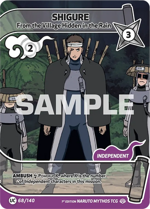 Naruto Mythos TCG - Shinobi Shiren - Shigure - (From the Village Hidden in the Rain) - SS-068-UC - Uncommon