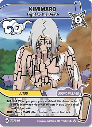Naruto Mythos TCG - Shinobi Shiren - Kimimaro - (Fight to the Death) - SS-077-UC - Uncommon