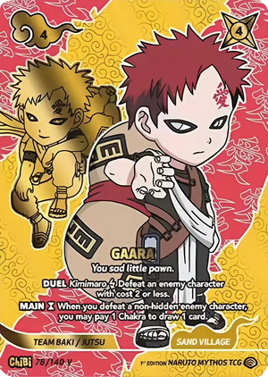 Naruto Mythos TCG - Shinobi Shiren - Gaara - (You sad little pawn.) - SS-078-CHIBIV - Chibi V