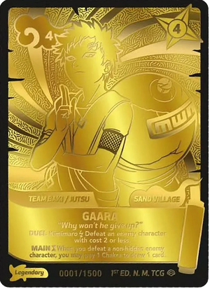 Naruto Mythos TCG - Shinobi Shiren - Gaara - ("Why won’t he give up?") - SS-078-L - Legendary