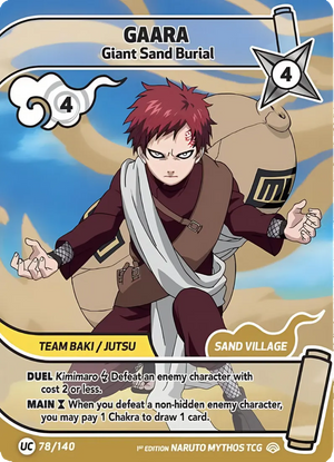 Naruto Mythos TCG - Shinobi Shiren - Gaara - (Giant Sand Burial) - SS-078-UC - Uncommon