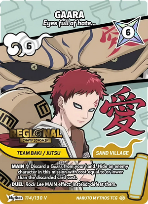 Naruto Mythos TCG - Shinobi Shiren - Gaara - ("Eyes full of hate...") - SS-114-MV - Mythos V