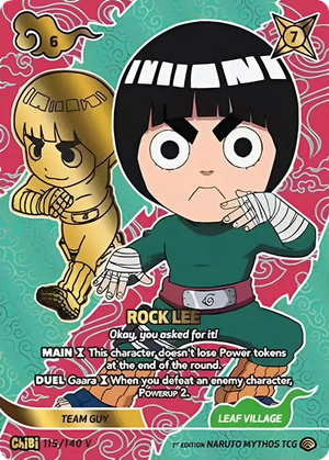 Naruto Mythos TCG - Shinobi Shiren - Rock Lee - (Okay, you asked for it!) - SS-115-CHIBIV - Chibi V