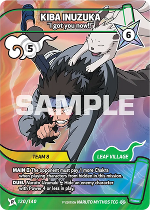 Naruto Mythos TCG - Shinobi Shiren - Kiba Inuzuka - ("I got you now!!") - SS-120-R - Rare