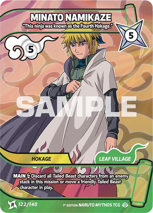 Naruto Mythos TCG - Shinobi Shiren - Minato Namikaze - ("This ninja was known as the Fourth Hokage.") - SS-122-R - Rare