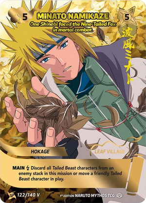Naruto Mythos TCG - Shinobi Shiren - Minato Namikaze - (One Shinobi faced the Nine-Tailed Fox in mortal combat.) - SS-122-SPV - Special V