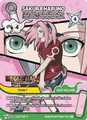 Naruto Mythos TCG - Shinobi Shiren - Sakura Haruno - (I'm training so hard these days I can barely keep my eyes open.) - SS-123-MV - Mythos V