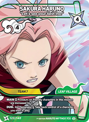 Naruto Mythos TCG - Shinobi Shiren - Sakura Haruno - (Let's see your best Ino.) - SS-123-R - Rare