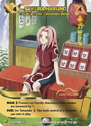 Naruto Mythos TCG - Shinobi Shiren - Sakura Haruno - (I could become a beautiful flower.) - SS-123-SPV - Special V