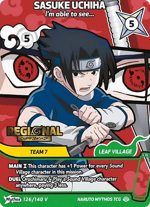 Naruto Mythos TCG - Shinobi Shiren - Sasuke Uchiha - ("I'm able to see...") - SS-126-MV - Mythos V