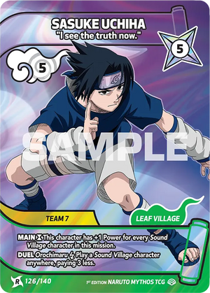Naruto Mythos TCG - Shinobi Shiren - Sasuke Uchiha - ("I see the truth now.") - SS-126-R - Rare