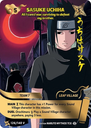 Naruto Mythos TCG - Shinobi Shiren - Sasuke Uchiha - (All I cared was surviving to defeat my brother.) - SS-126-SPV - Special V
