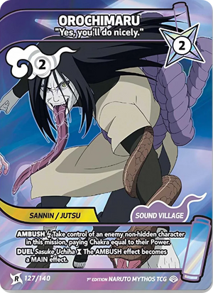 Naruto Mythos TCG - Shinobi Shiren - Orochimaru - ("Yes, you'll do nicely.") - SS-127-R - Rare