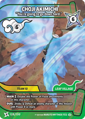 Naruto Mythos TCG - Shinobi Shiren - Choji Akimichi - ("You're going to go down hard.") - SS-128-R - Rare