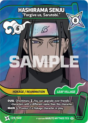 Naruto Mythos TCG - Shinobi Shiren - Hashirama Senju - ("Forgive us, Sarutobi.") - SS-129-R - Rare