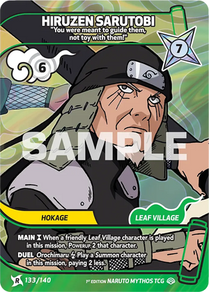 Naruto Mythos TCG - Shinobi Shiren - Hiruzen Sarutobi - ("You were meant to guide them, not toy with them!") - SS-133-R - Rare