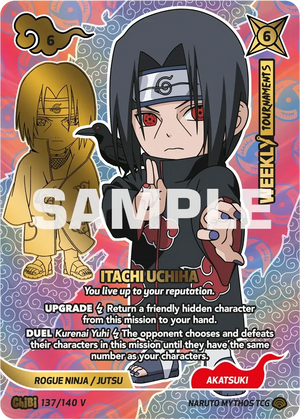 Naruto Mythos TCG - Shinobi Shiren - Itachi Uchiha - ("You live up to your reputation.") - SS-137-CHIBIV - Chibi V