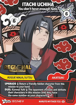 Naruto Mythos TCG - Shinobi Shiren - Itachi Uchiha - ("You don't have enough hate.") - SS-137-MV - Mythos V