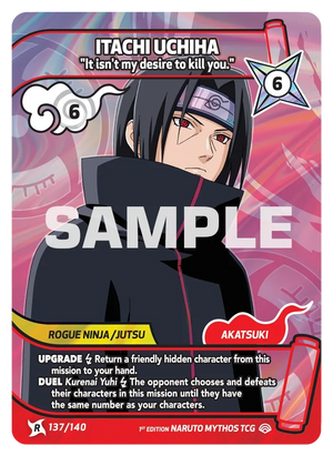 Naruto Mythos TCG - Shinobi Shiren - Itachi Uchiha - ("It isn't my desire to kill you.") - SS-137-R - Rare