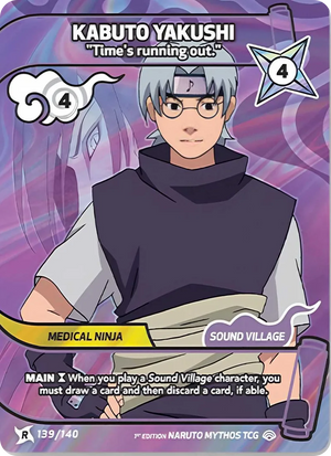Naruto Mythos TCG - Shinobi Shiren - Kabuto Yakushi - ("Time's running out.") - SS-139-R - Rare