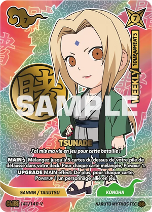 Naruto Mythos TCG - Shinobi Shiren - Tsunade - ("I put my life on the line for this battle!") - SS-141-CHIBIV - Chibi V