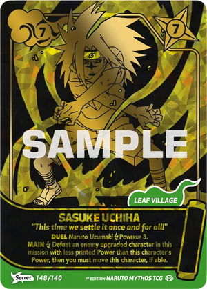 Naruto Mythos TCG - Shinobi Shiren - Sasuke Uchiha - (This time we settle it once and for all!) - SS-148-S - Secret