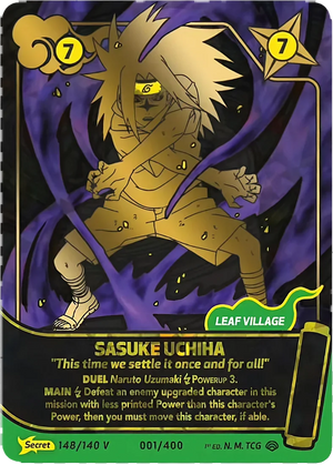 Naruto Mythos TCG - Shinobi Shiren - Sasuke Uchiha - (This time we settle it once and for all!) - SS-148-SV - Secret V