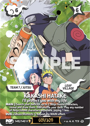 Naruto Mythos TCG - Shinobi Shiren - Kakashi Hatake - ("I'll protect you with my life.") - SS-149-POPV - Pop V