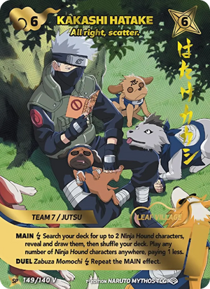 Naruto Mythos TCG - Shinobi Shiren - Kakashi Hatake - (All right, scatter.) - SS-149-SPV - Special V