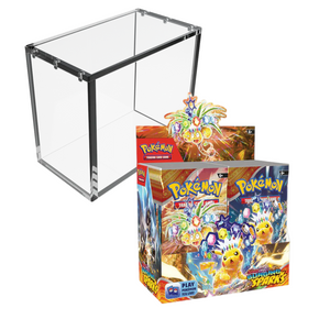 Pokémon TCG - Scarlet and Violet Surging Sparks Booster Box + Acrylic Display Case Bundle