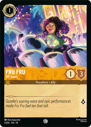 Disney Lorcana TCG - Hyperia City - Fru Fru - VIP Guest - 1/204 - Common - Cold Foil