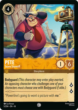 Disney Lorcana TCG - Hyperia City - Pete - Suave Showoff - 5/204 - Common