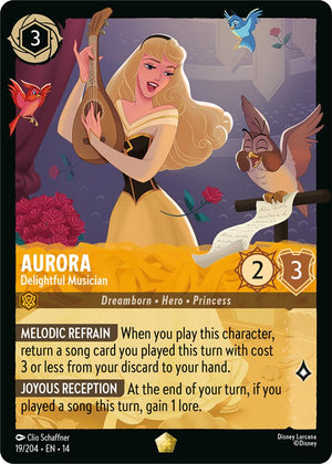 Disney Lorcana TCG - Hyperia City - Aurora - Delightful Musician - 19/204 - Legendary - Cold Foil