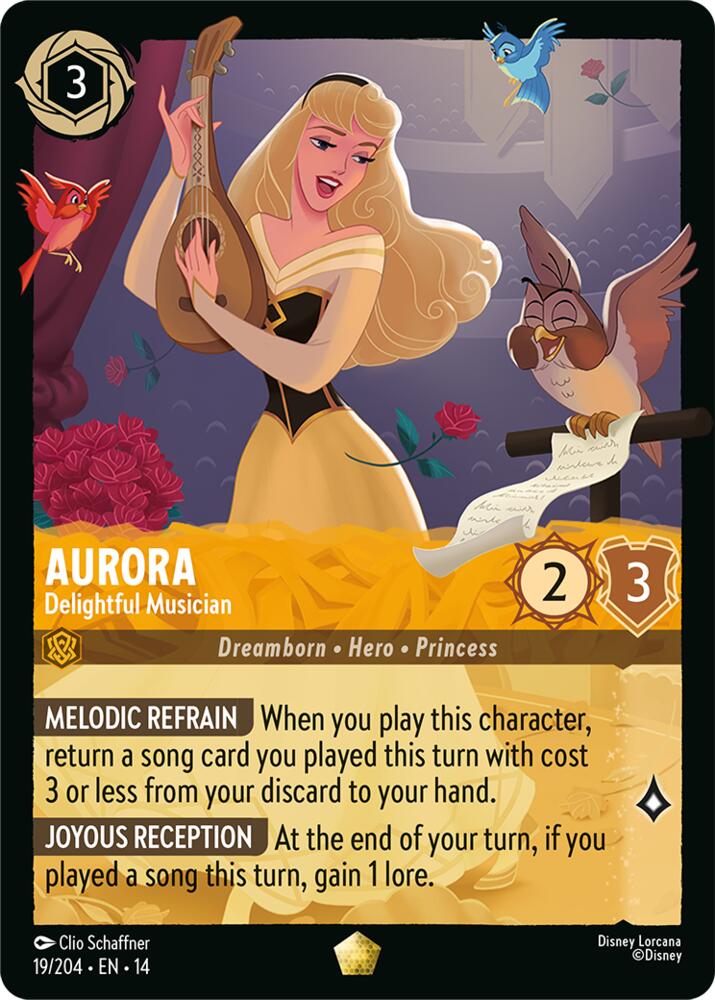 Disney Lorcana TCG - Hyperia City - Aurora - Delightful Musician - 19/204 - Legendary