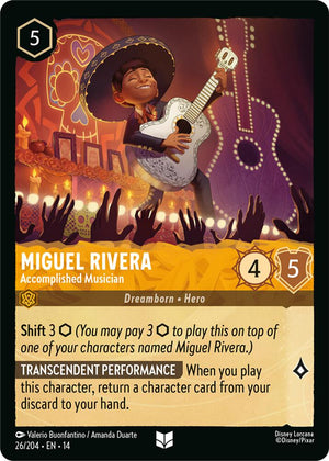 Disney Lorcana TCG - Hyperia City - Miguel Rivera - Accomplished Musician - 26/204 - Uncommon - Cold Foil
