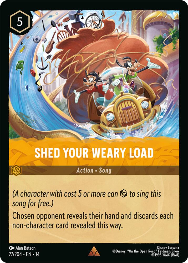 Disney Lorcana TCG - Hyperia City - Shed Your Weary Load - 27/204 - Rare - Cold Foil