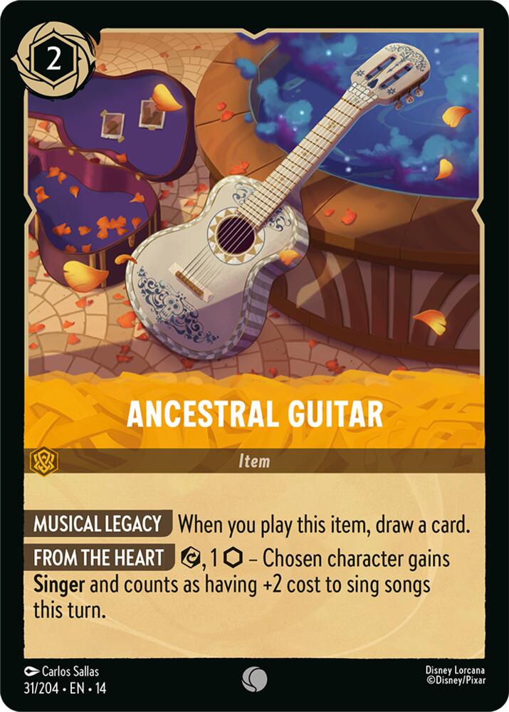 Disney Lorcana TCG - Hyperia City - Ancestral Guitar - 31/204 - Common - Cold Foil