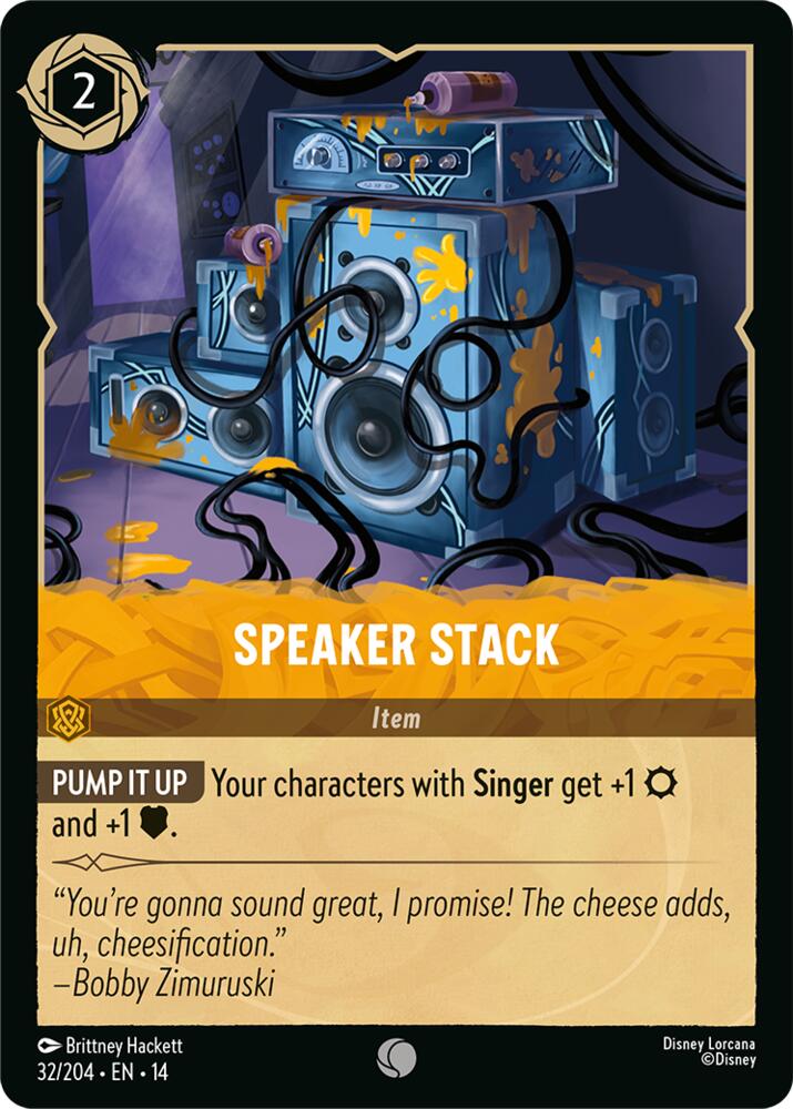 Disney Lorcana TCG - Hyperia City - Speaker Stack - 32/204 - Common - Cold Foil
