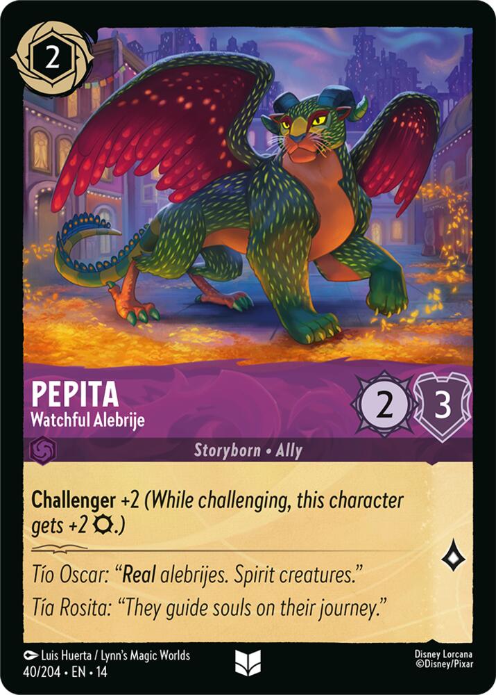 Disney Lorcana TCG - Hyperia City - Pepita - Watchful Alebrije - 40/204 - Uncommon - Cold Foil