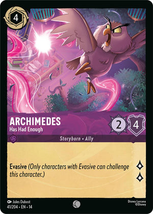 Disney Lorcana TCG - Hyperia City - Archimedes - Has Had Enough - 41/204 - Common