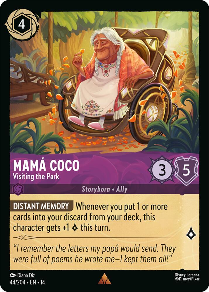 Disney Lorcana TCG - Hyperia City - Mama Coco - Visiting the Park - 44/204 - Rare