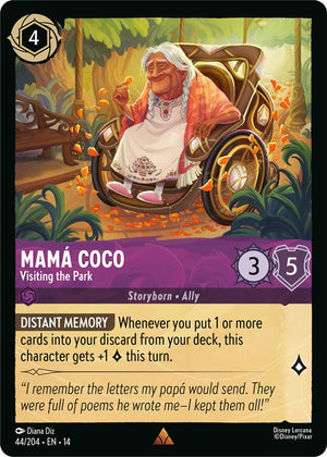 Disney Lorcana TCG - Hyperia City - Mama Coco - Visiting the Park - 44/204 - Rare