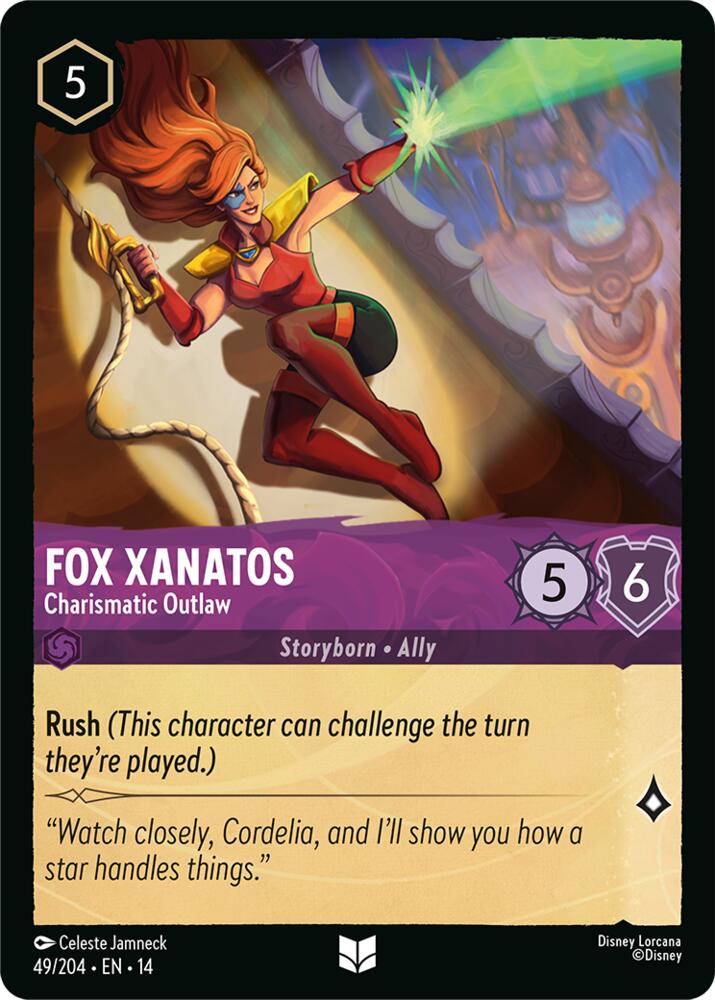 Disney Lorcana TCG - Hyperia City - Fox Xanatos - Charismatic Outlaw - 49/204 - Uncommon