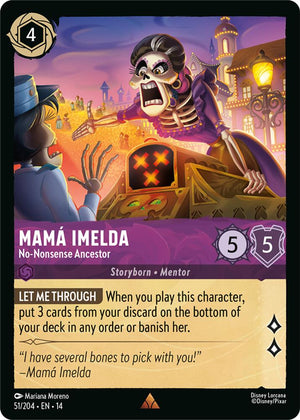 Disney Lorcana TCG - Hyperia City - Mama Imelda - No-Nonsense Ancestor - 51/204 - Rare