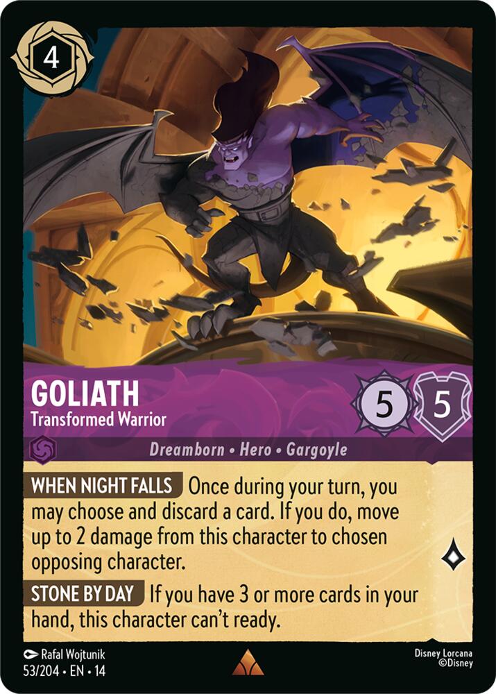 Disney Lorcana TCG - Hyperia City - Goliath - Transformed Warrior - 53/204 - Rare - Cold Foil