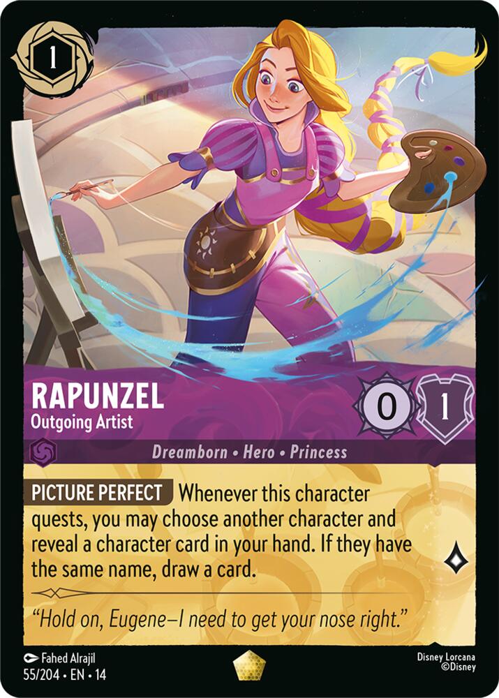 Disney Lorcana TCG - Hyperia City - Rapunzel - Outgoing Artist - 55/204 - Legendary